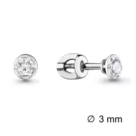 Серьги из белого золота с бриллиантами 940463