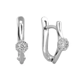 Серьги из белого золота с бриллиантами 21-9117-12-02