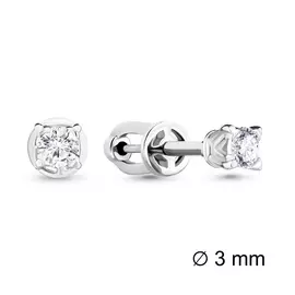 Серьги из белого золота с бриллиантами 941345