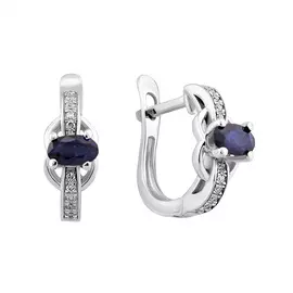 Серьги Брил., Сапфир