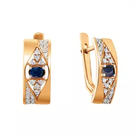 Серьги Брил., Сапфир