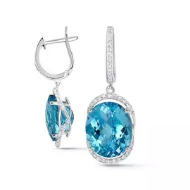 Серьги Брил.,топаз 53787