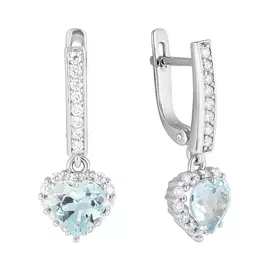 Серьги Бриллиант, Топаз Скай,