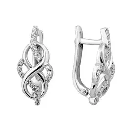 Серьги из серебра с фианитами 21-0964-23-01