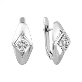 Серьги из серебра с фианитами 21-0068-23-01