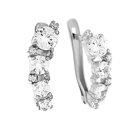 Серьги из серебра с фианитом с3211р