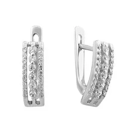 Серьги из серебра с фианитами 21-0791-23-01