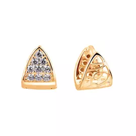 Серьги из серебра с фианитами с родированием SE0139803