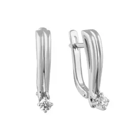 Серьги из белого золота с фианитами 21-0739-12-01