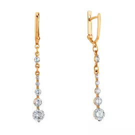 Серьги Фианит