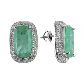 Серьги Фианит, Наноизумруд