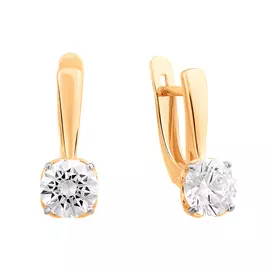 Серьги Фианит Swarovski,