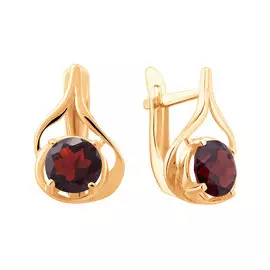 Серьги из красного золота с гранатами 21-1317-11-08 0.8