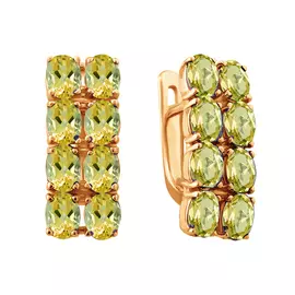 Серьги Хризолит