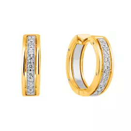 Серьги из белого и желтого золота с бриллиантами 21-9128-19-02