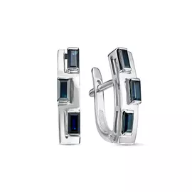 Серьги из белого золота с бриллиантами 02-3029/7