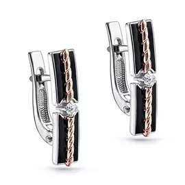 Серьги из белого золота с бриллиантами 12-11061-1002 №31-18