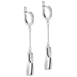 Серьги из белого золота с бриллиантами 12-1896-1000