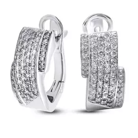 Серьги из белого золота с бриллиантами 19-12-1000-07451