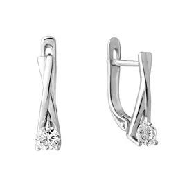 Серьги из белого золота с бриллиантами 21-9111-12-02