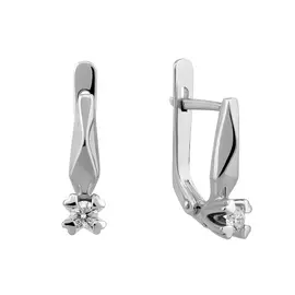 Серьги из белого золота с бриллиантами 21-9114-12-02