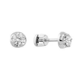 Серьги из белого золота с бриллиантами 21-9324-12-02