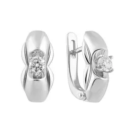 Серьги из белого золота с бриллиантами 21-9349-12-02