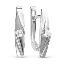 Серьги из белого золота с бриллиантами 22759-200