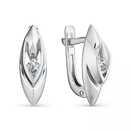 Серьги из белого золота с бриллиантами 22967-200