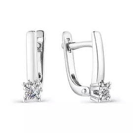 Серьги из белого золота с бриллиантами 23145-200