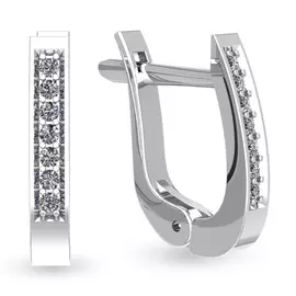 Серьги из белого золота с бриллиантами 5601236