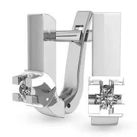 Серьги из белого золота с бриллиантами 5601253