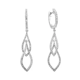 Серьги из белого золота с бриллиантами DEH5623R01M14W