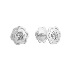 Серьги из белого золота с бриллиантами EKO262E-12-02