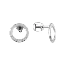 Серьги из белого золота с бриллиантами с родированием 21-9398-12-02