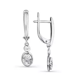 Серьги из белого золота с фианитами 2000059