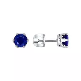 Серьги из белого золота с сапфирами 2020846 №16 12