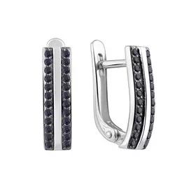 Серьги из белого золота с сапфирами 21-9396-12-03