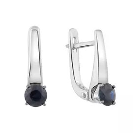 Серьги из белого золота с сапфирами 21-9450-12-03