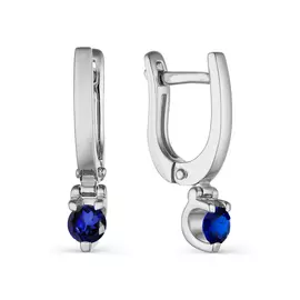 Серьги из белого золота с сапфирами 23489-202