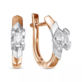 Серьги из красно-белого золота с бриллиантом 2780-151-00-00