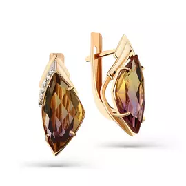 Серьги из красного и белого золота с аметрином синт. 02-3-186-1701-011