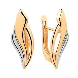 Серьги из красного и белого золота с родированием 25-0734-10-00