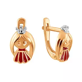 Серьги из красного золота 006712-1682