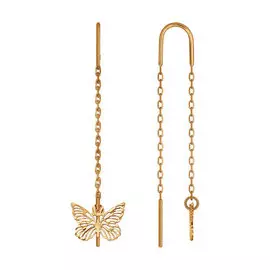 Серьги из красного золота 025416