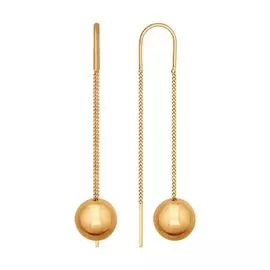 Серьги из красного золота 026750