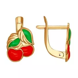 Серьги из красного золота 027408