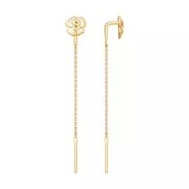 Серьги из красного золота 027747
