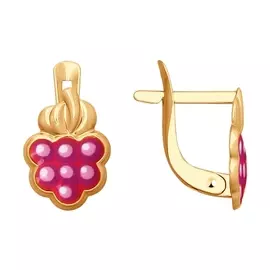 Серьги из красного золота 027940