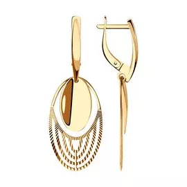 Серьги из красного золота 028624